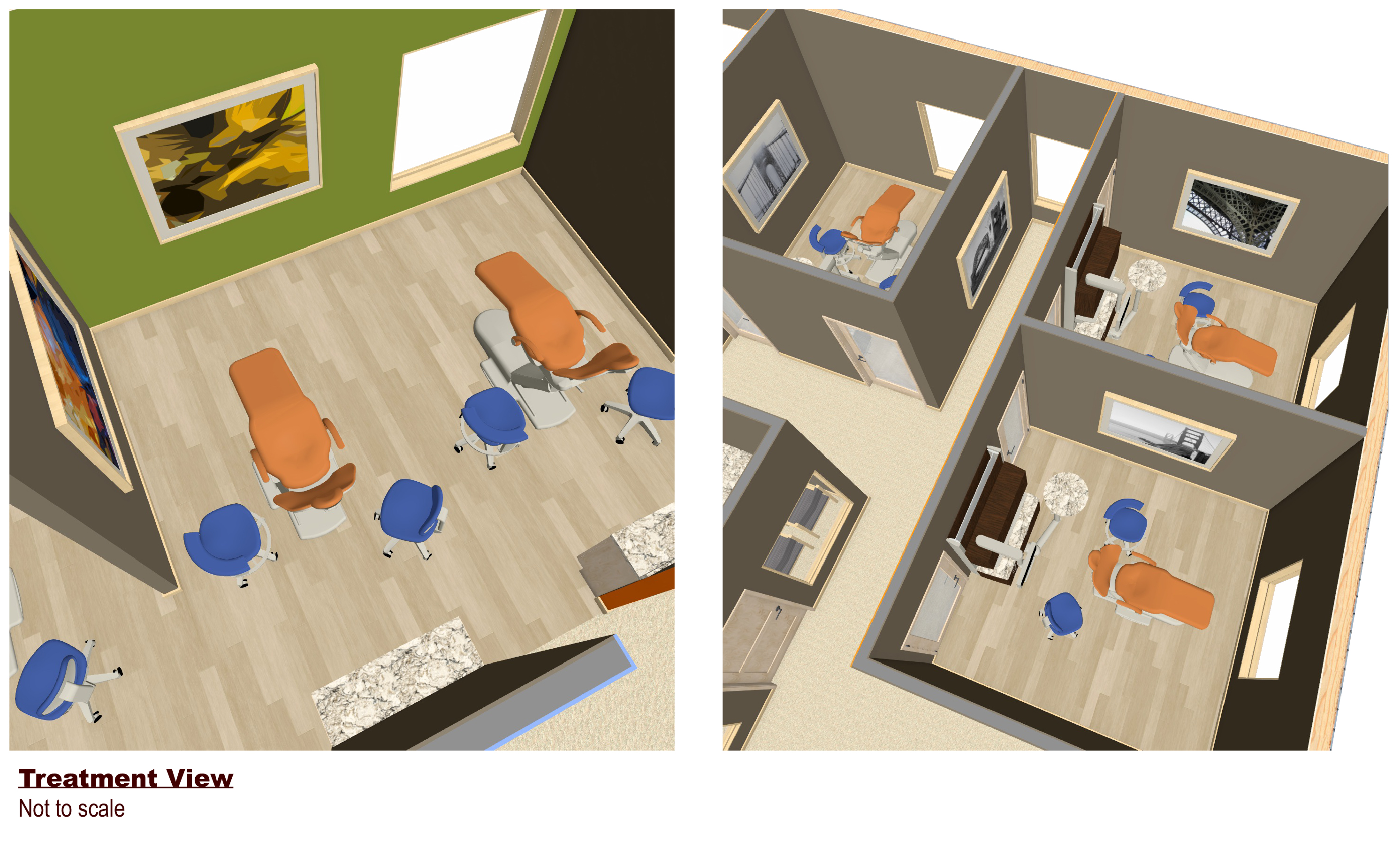 Children's Dental office planning and design – Treatment View