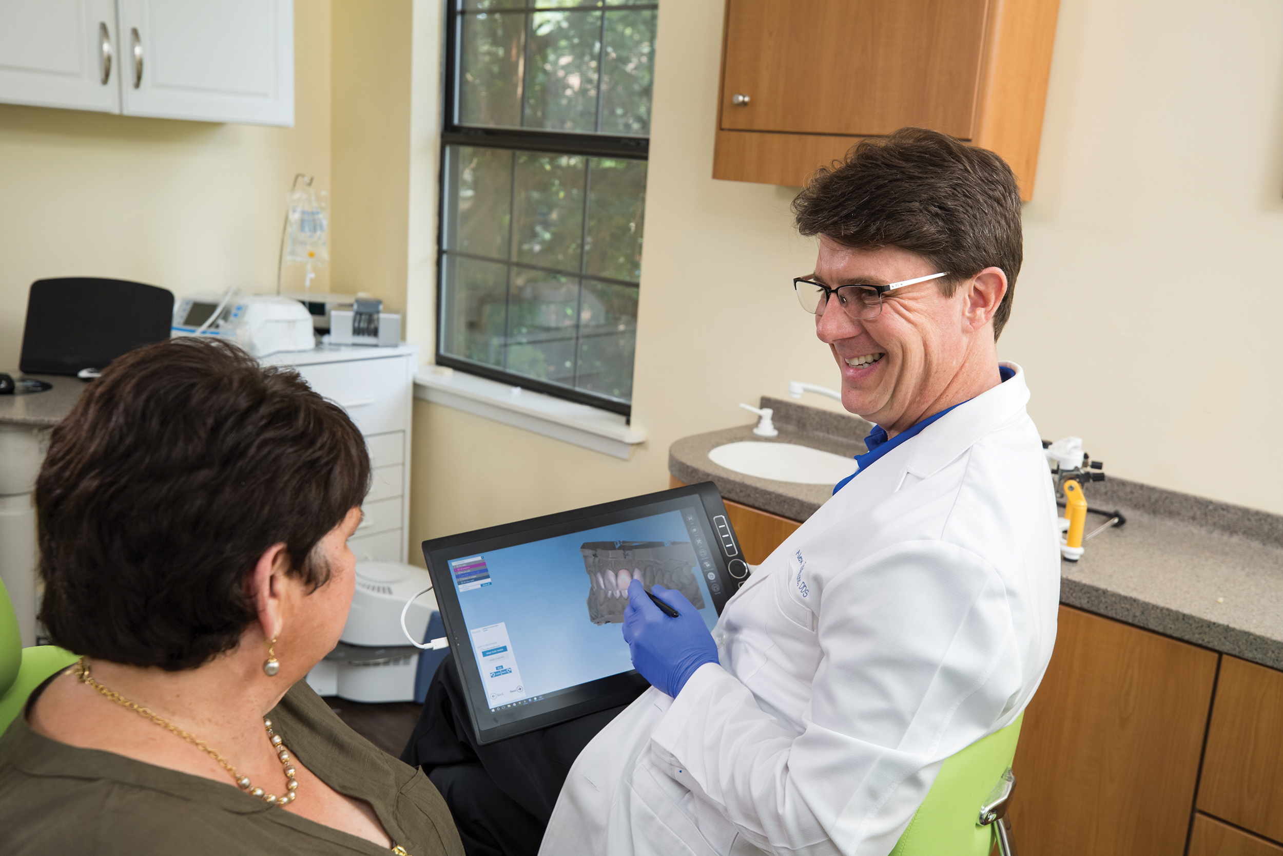 Dr. Alex Touchstone with a patient