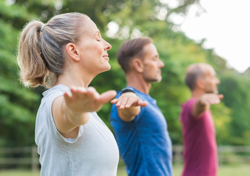 Yoga in the park