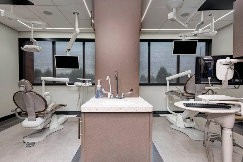 Wilkinson Dental Operatories line the walls