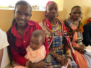 Three generations of Masai women