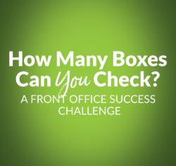 How Many Boxes Can You Check? A Front Office Success Challenge